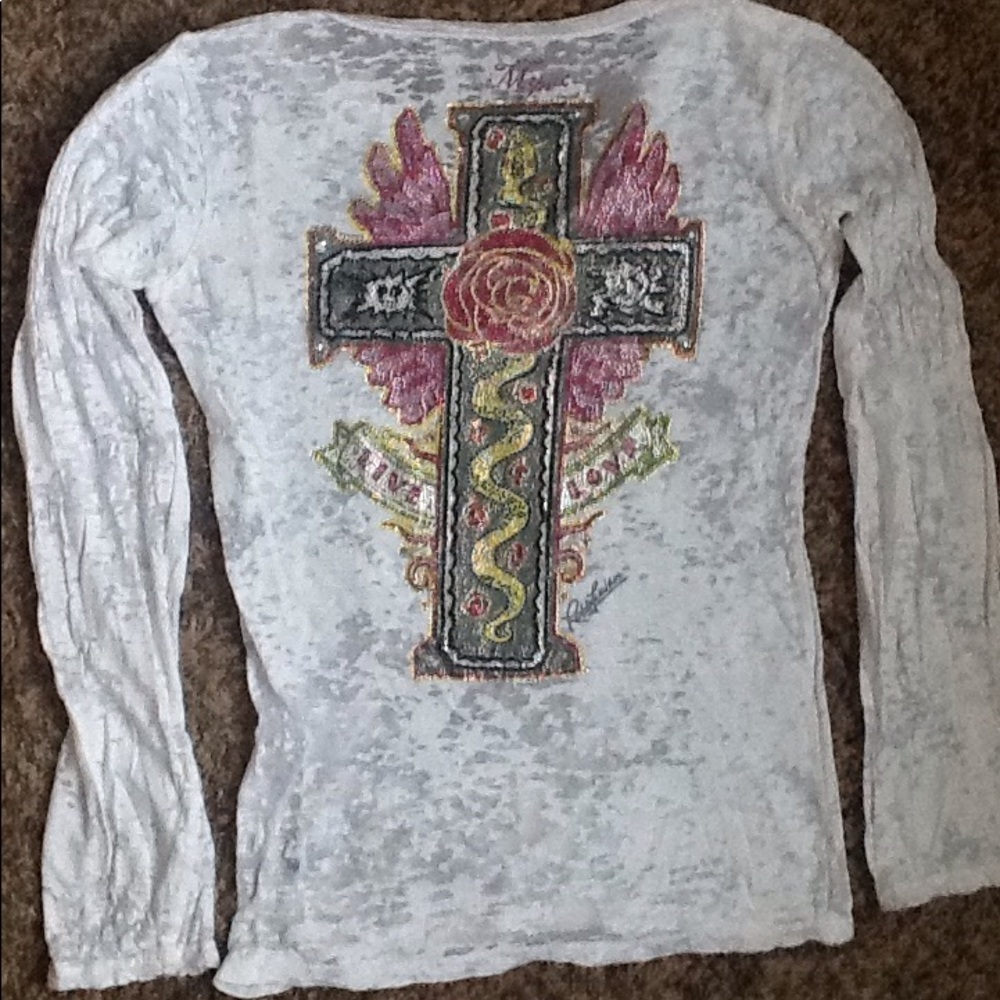 Mynx sheer long sleeve top